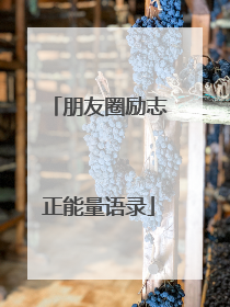 朋友圈励志正能量语录