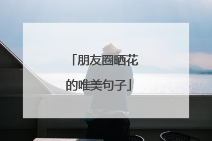 朋友圈晒花的唯美句子