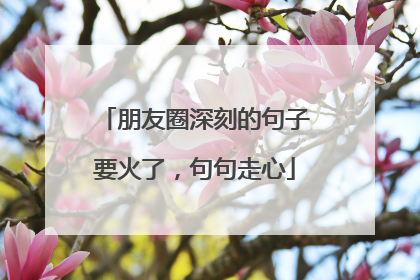 朋友圈深刻的句子要火了，句句走心