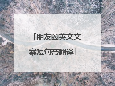 朋友圈英文文案短句带翻译