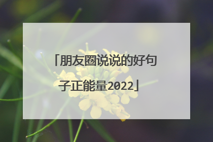 朋友圈说说的好句子正能量2022
