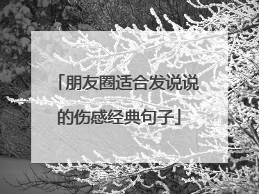 朋友圈适合发说说的伤感经典句子