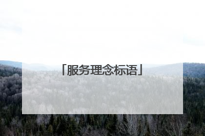 服务理念标语