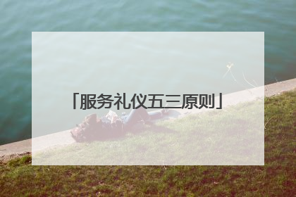 服务礼仪五三原则