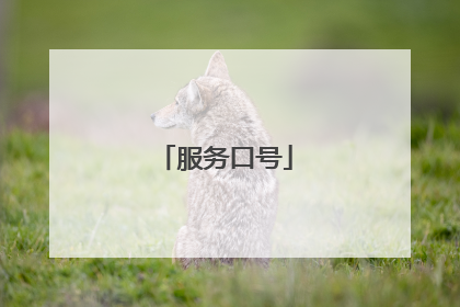 服务口号