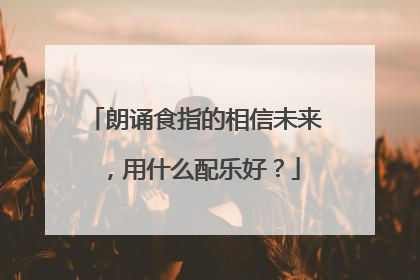 朗诵食指的相信未来,用什么配乐好?