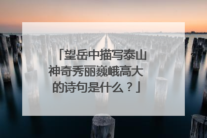 望岳中描写泰山神奇秀丽巍峨高大的诗句是什么？