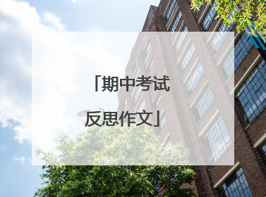 期中考试反思作文