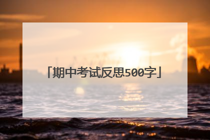 期中考试反思500字