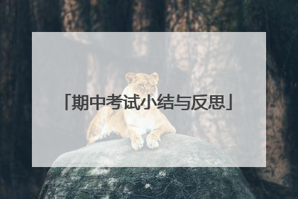 期中考试小结与反思