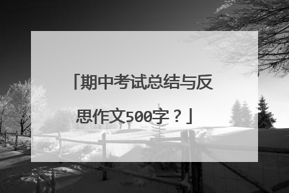 期中考试总结与反思作文500字？