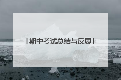 期中考试总结与反思