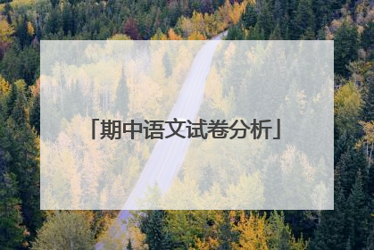 期中语文试卷分析