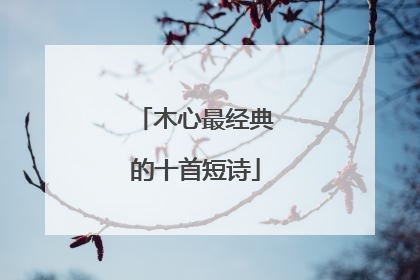 木心最经典的十首短诗