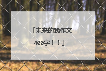 未来的我作文400字！！
