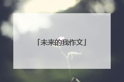 未来的我作文