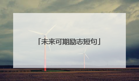 未来可期励志短句