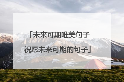 未来可期唯美句子 祝愿未来可期的句子