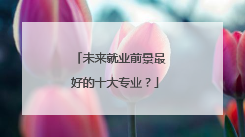 未来就业前景最好的十大专业？