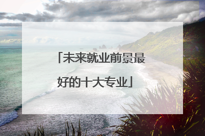 未来就业前景最好的十大专业