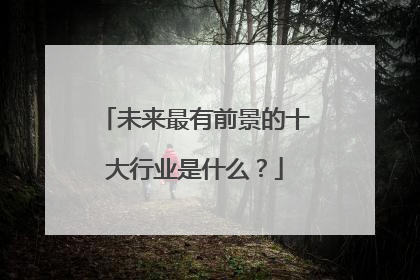 未来最有前景的十大行业是什么?