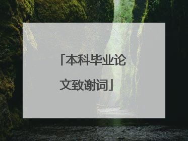 本科毕业论文致谢词