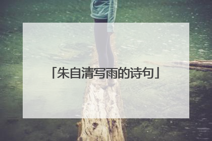 朱自清写雨的诗句