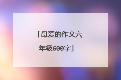 母爱的作文六年级600字
