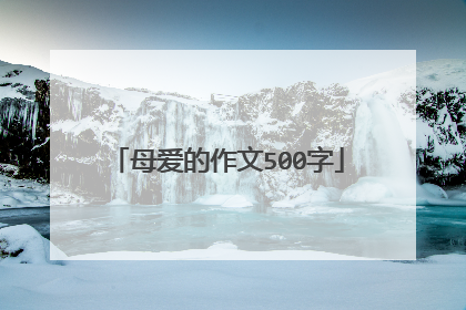 母爱的作文500字