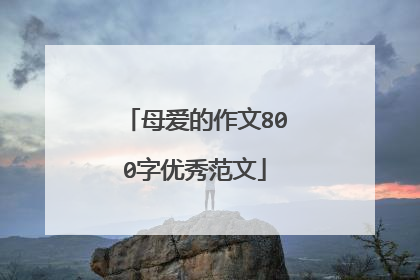 母爱的作文800字优秀范文