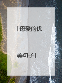 母爱的优美句子