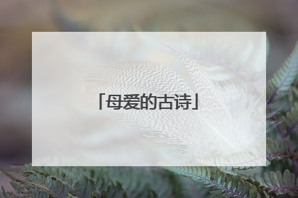 母爱的古诗