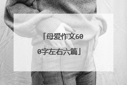 母爱作文600字左右六篇