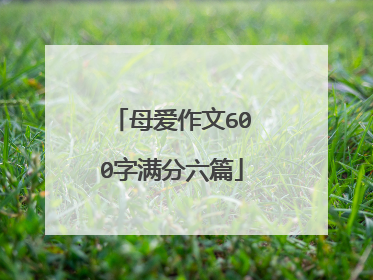 母爱作文600字满分六篇