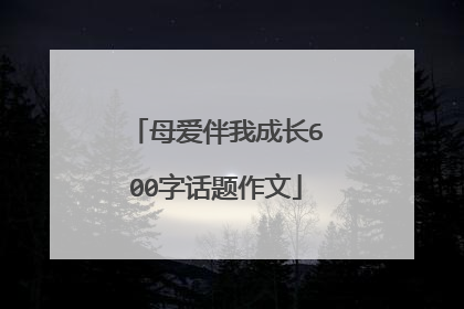 母爱伴我成长600字话题作文