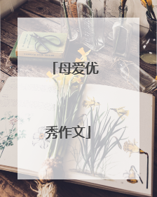 母爱优秀作文