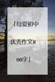 母爱初中优秀作文800字
