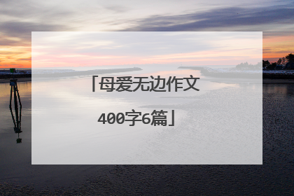 母爱无边作文400字6篇