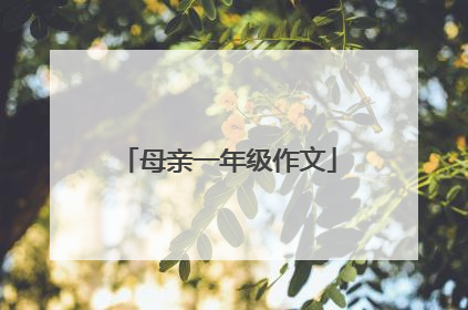 母亲一年级作文