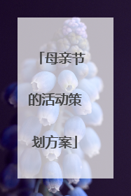 母亲节的活动策划方案