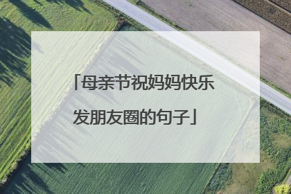 母亲节祝妈妈快乐发朋友圈的句子