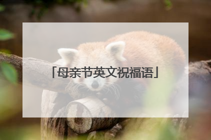 母亲节英文祝福语