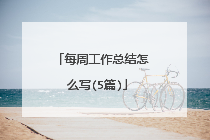 每周工作总结怎么写(5篇)
