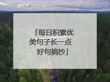 每日积累优美句子长一点 好句摘抄