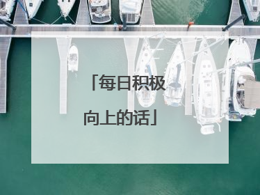 每日积极向上的话