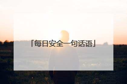 每日安全一句话语