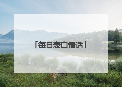 每日表白情话