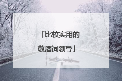 比较实用的敬酒词领导