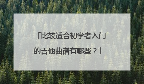 比较适合初学者入门的吉他曲谱有哪些?