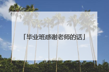 毕业班感谢老师的话